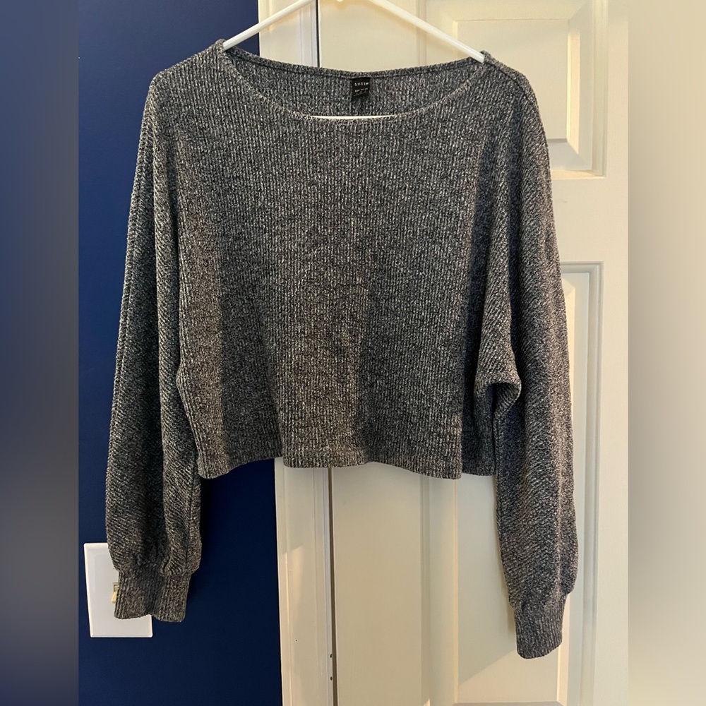 SHEIN Charcoal Knit Women's Sweater